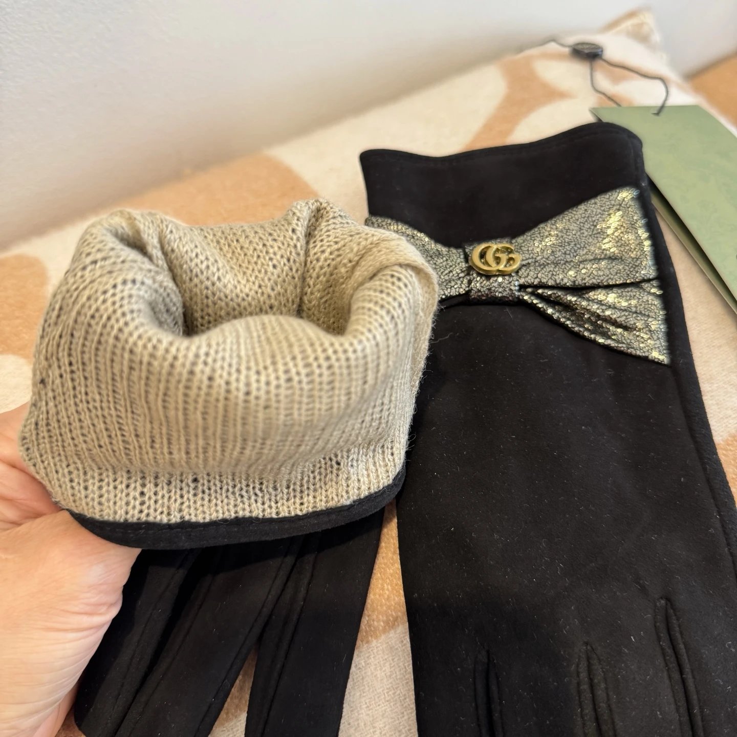 Gucci Lambskin Cashmere Gloves Ver.D — Photo 9