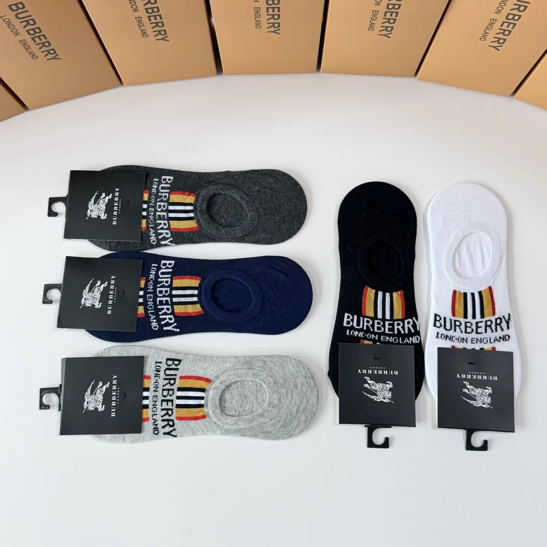 Burberry Classic No-Show Socks 5-Pair Box Ver.B — photo 7