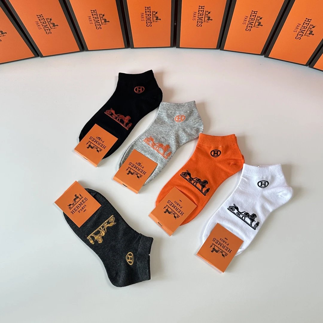 Hermes Quarter Socks 5-Pair Box Ver.A — photo 5