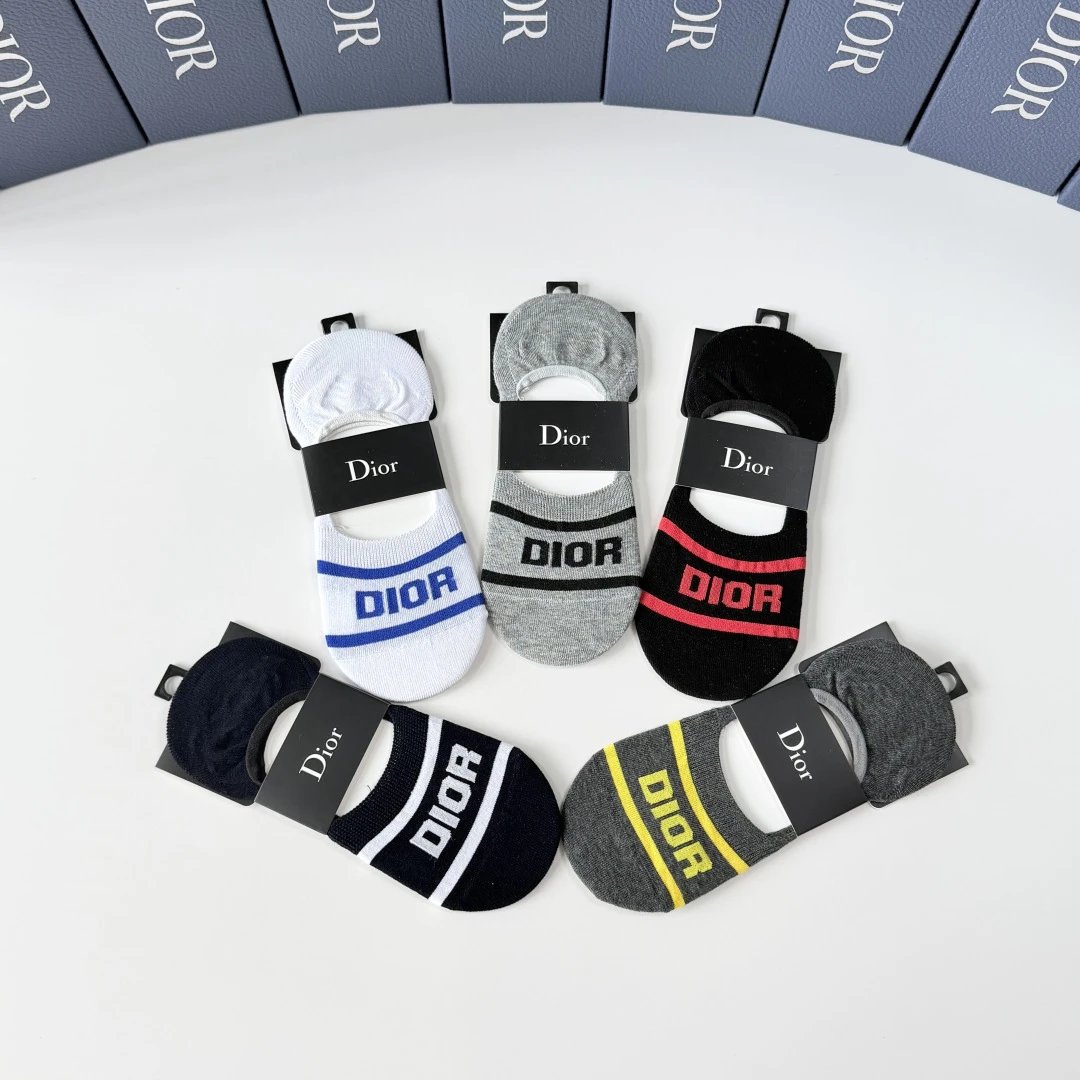 Dior Classic No-Show Socks 5-Pair Box — photo 3