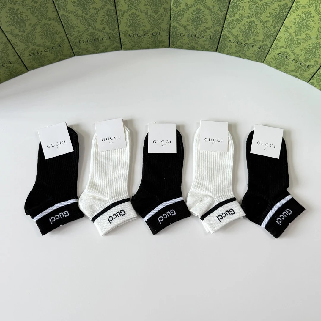 Gucci Classic Quarter Socks 5-Pair Box Ver.A — photo 7