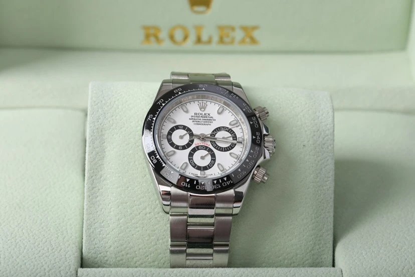 Rolex Cosmograph Daytona chronograaf horloge met witte wijzerplaat 40 mm
