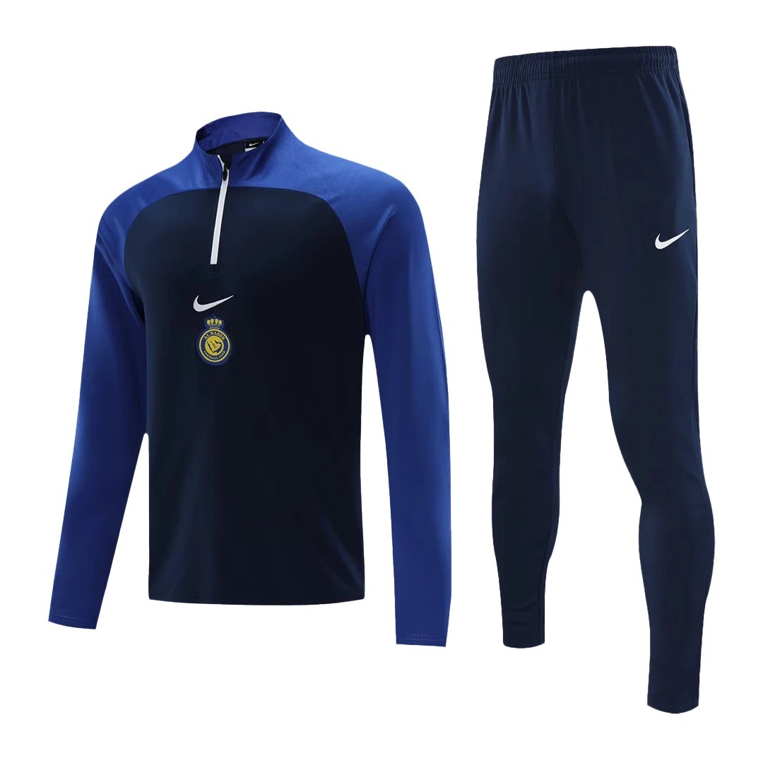 Al Nassr 2023 1 4 Zip Tracksuit 24 Blue Black — Zdjęcie 3