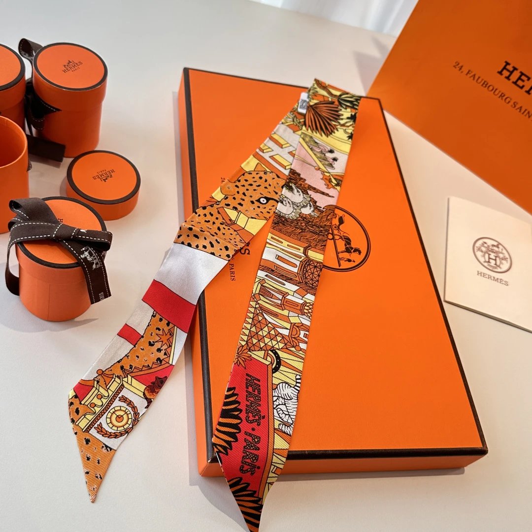 Hermes Silk Hair Ribbon Ver.J — Photo 3