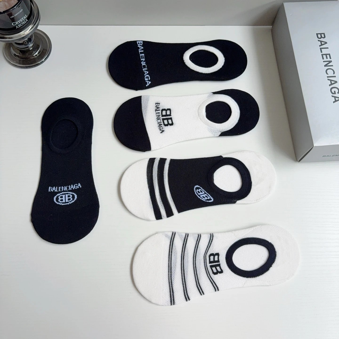 Balenciaga Cotton No-Show Socks — photo 8