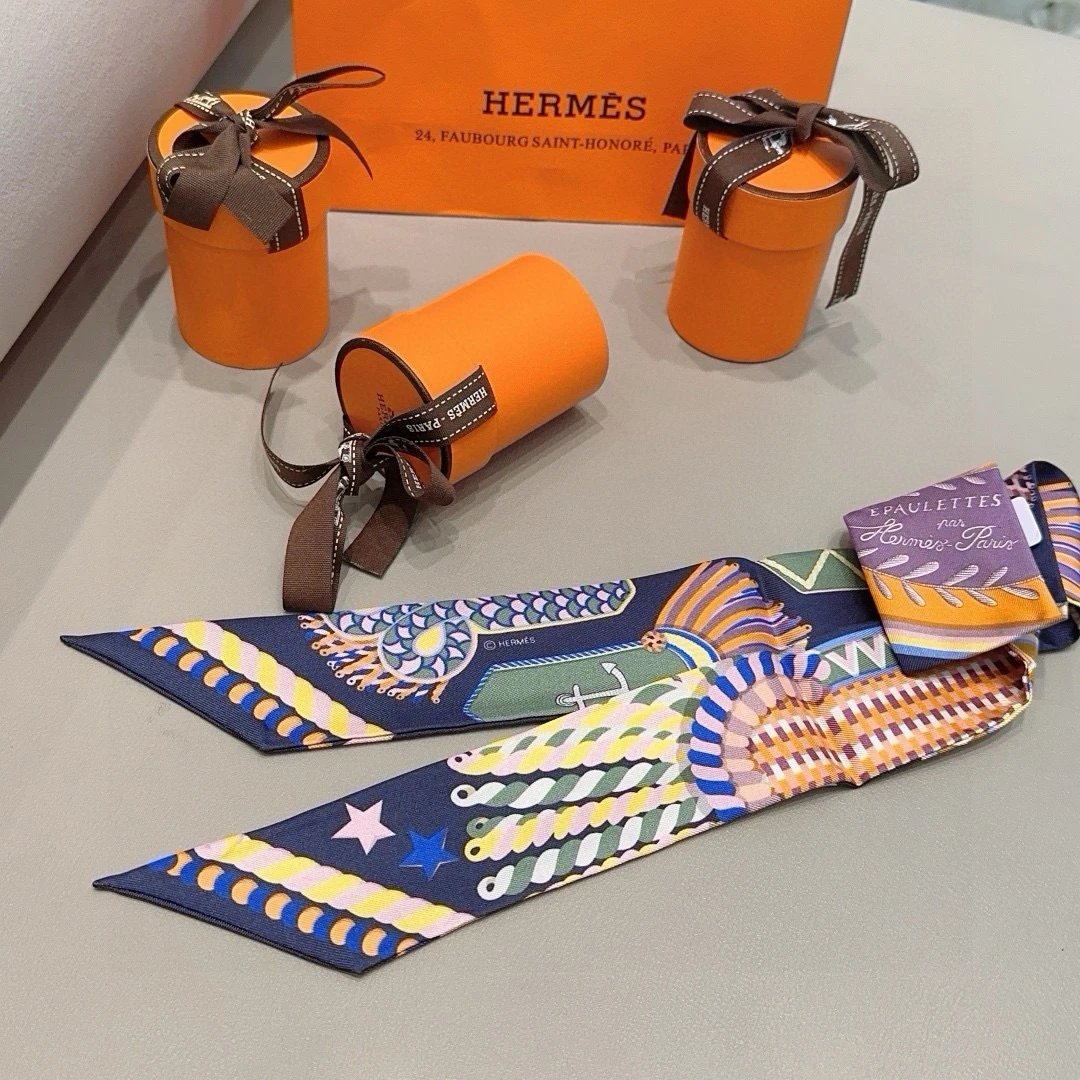 Hermes Silk Hair Ribbon Ver.A — Photo 6