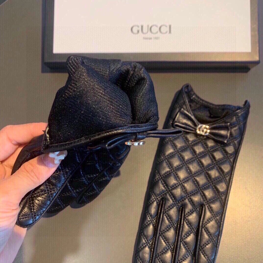 Gucci Lambskin Cashmere Gloves Ver.G — Photo 8