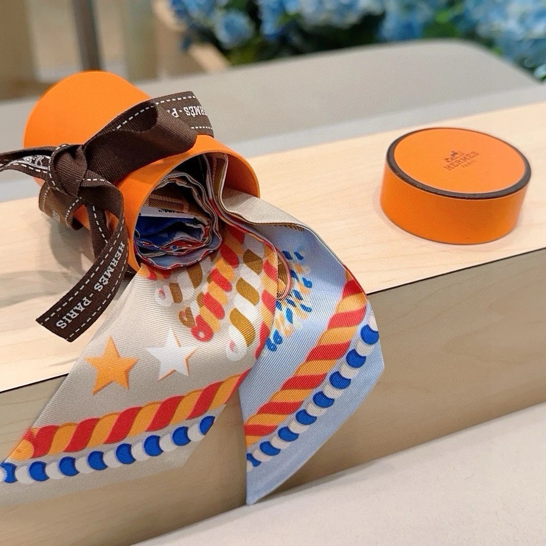 Hermes Silk Hair Ribbon Ver.B — Photo 9