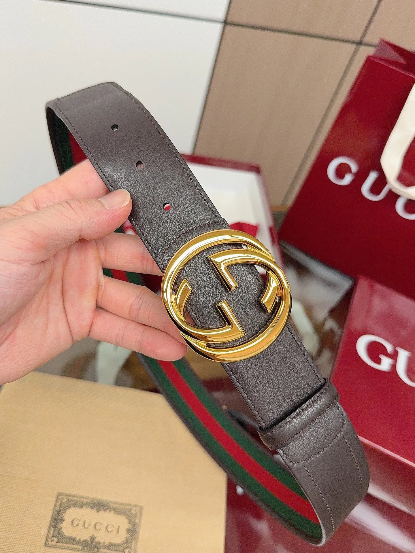 Gucci Leather Belt Ver.B — Zdjęcie 6