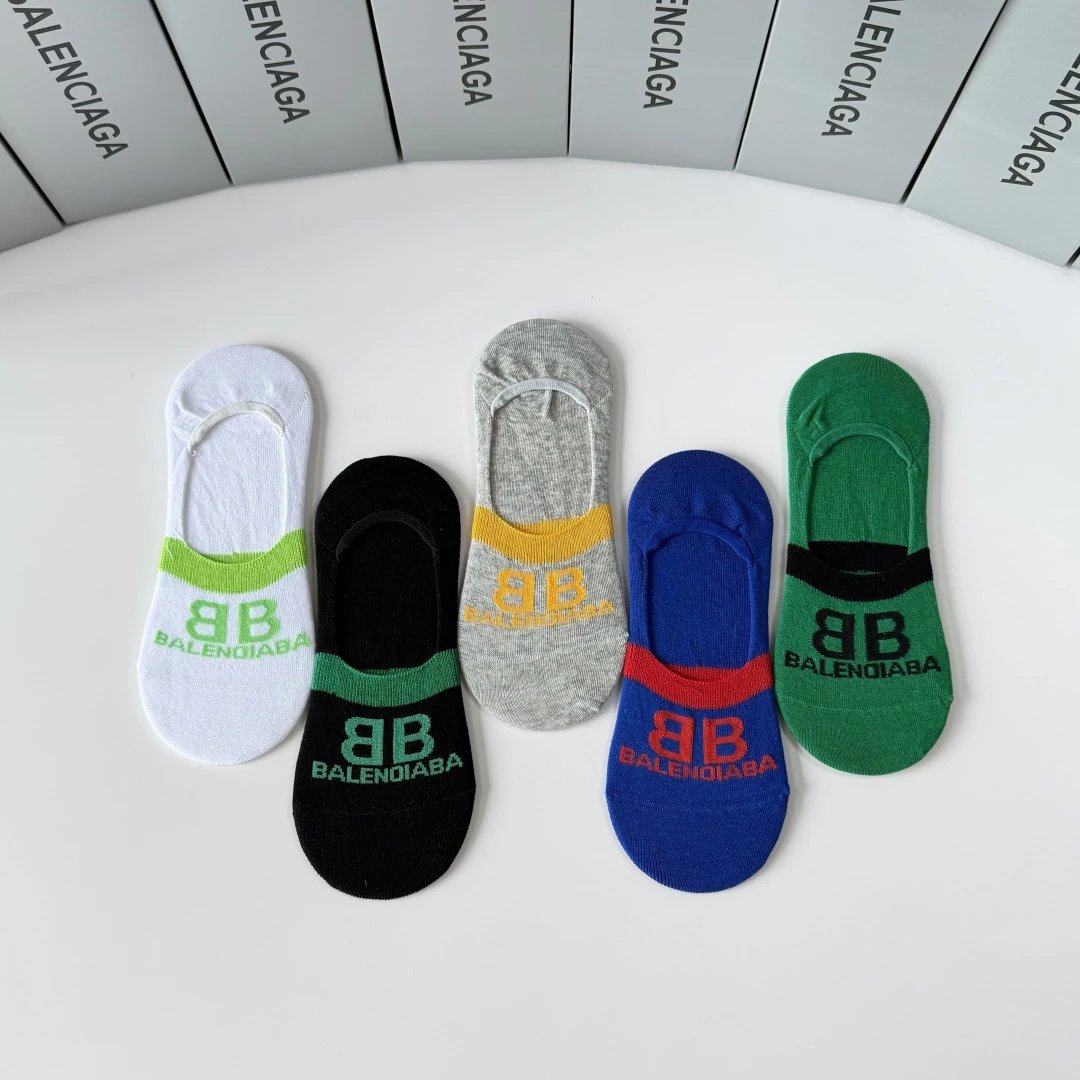 Balenciaga No-Show Socks 5-Pair Box Ver.A — photo 2