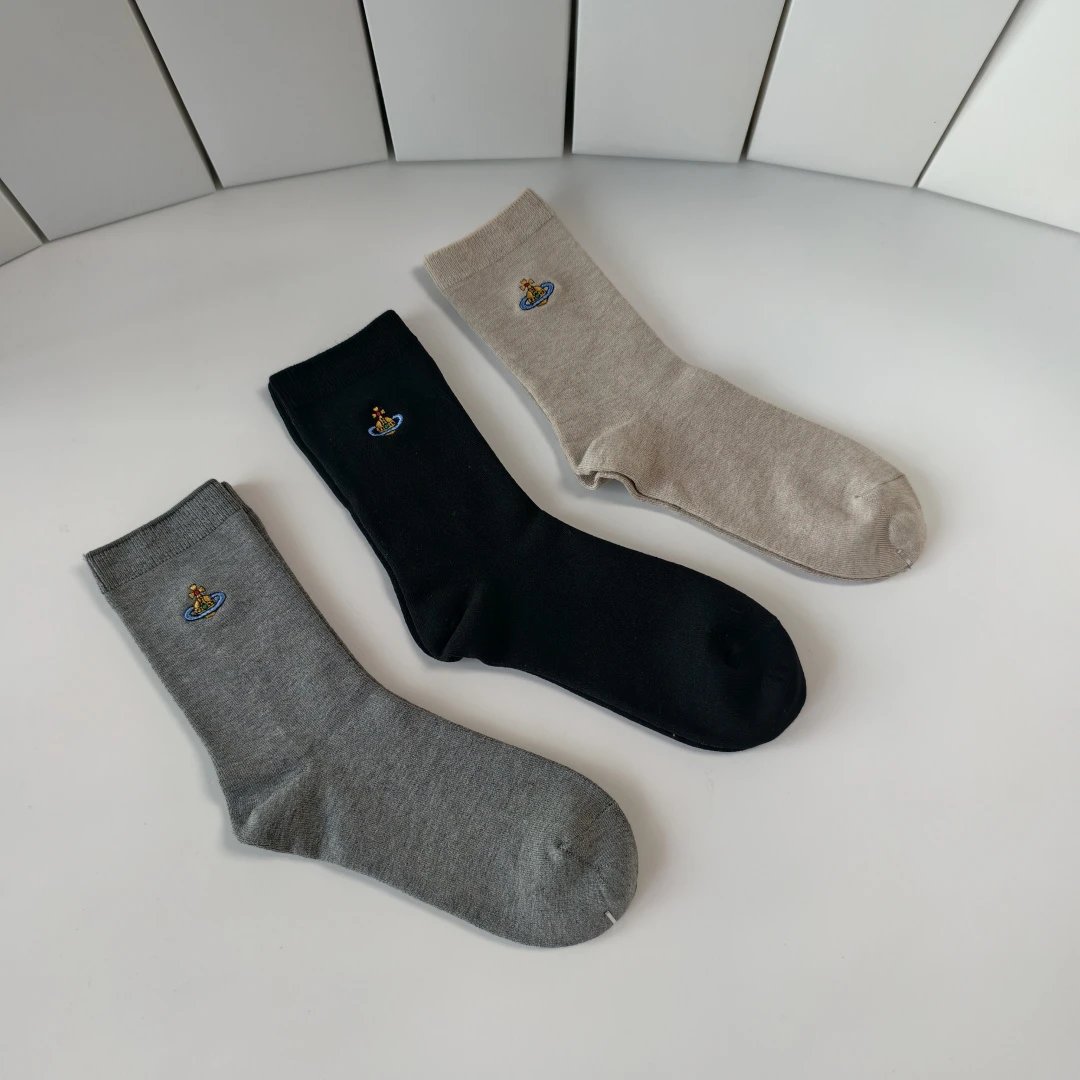 Vivienne Westwood Embroidered Crew Socks 3-Pair Box Ver.B — photo 2