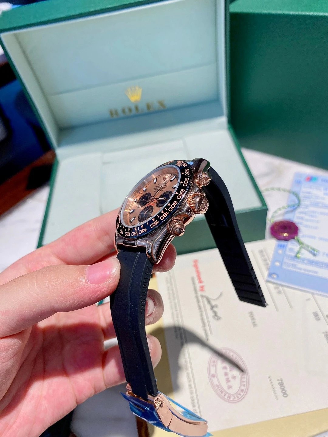Rolex Daytona Rose Gold Automatic Watch — QC