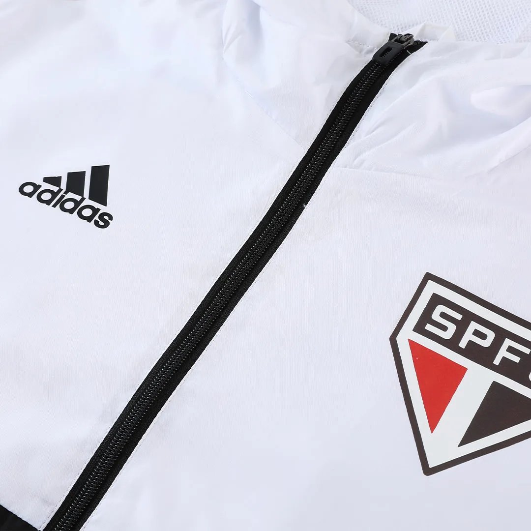 Sao Paulo 2023 FC Hoodie Windbreaker Jacket 24 White Black — Zdjęcie 4