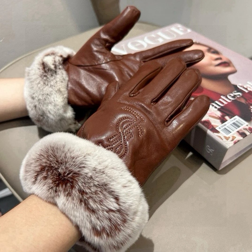 Saint Laurent Lambskin Cashmere Gloves Ver.C — Photo 2
