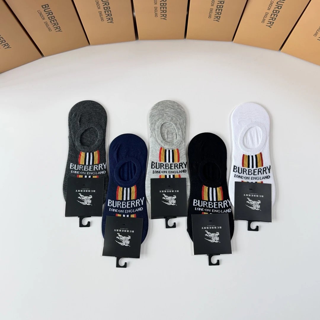 Burberry Classic No-Show Socks 5-Pair Box Ver.B — photo 2
