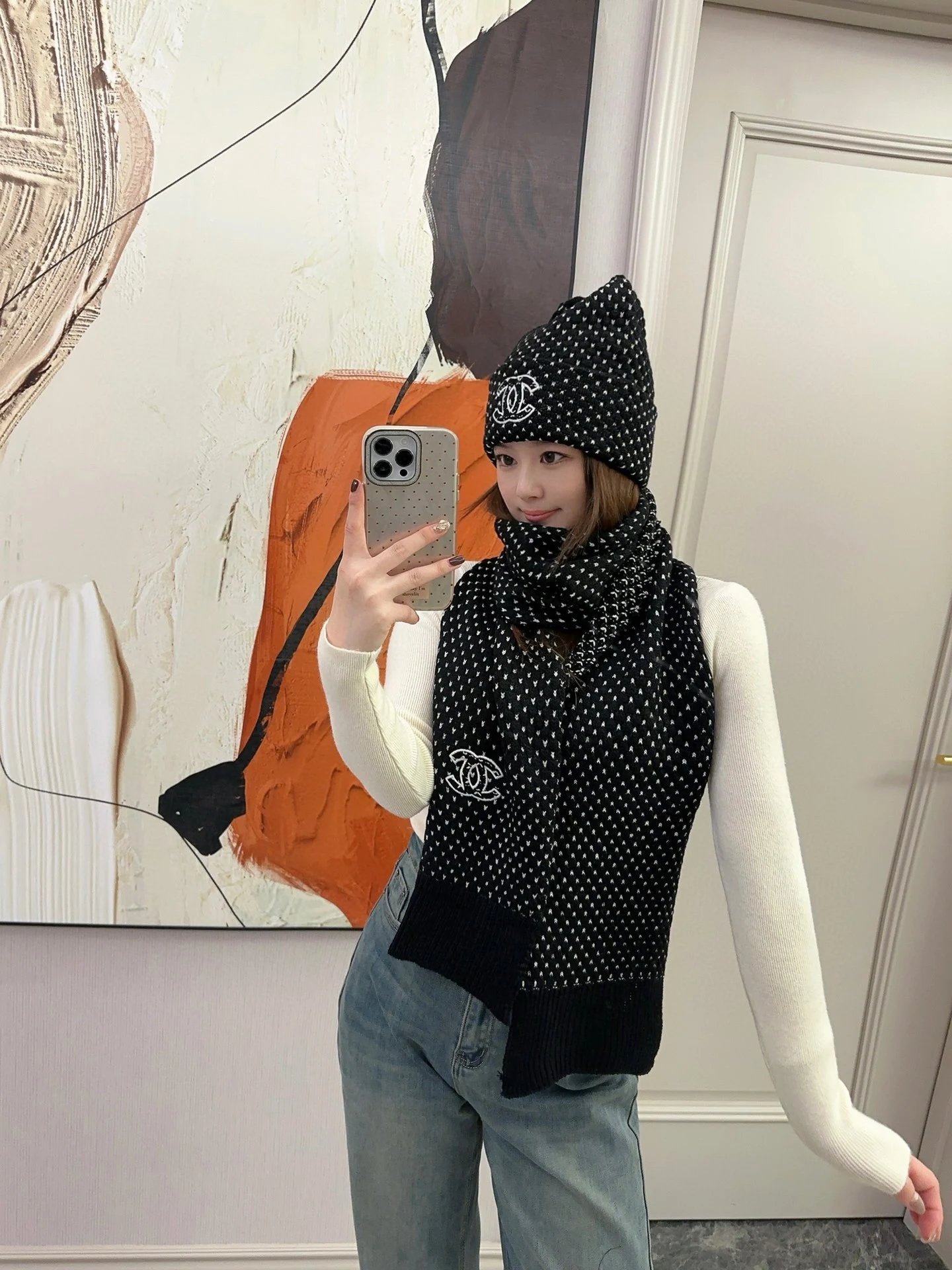 Gucci Cashmere Scarf & Hat Set Ver.G — Photo 9