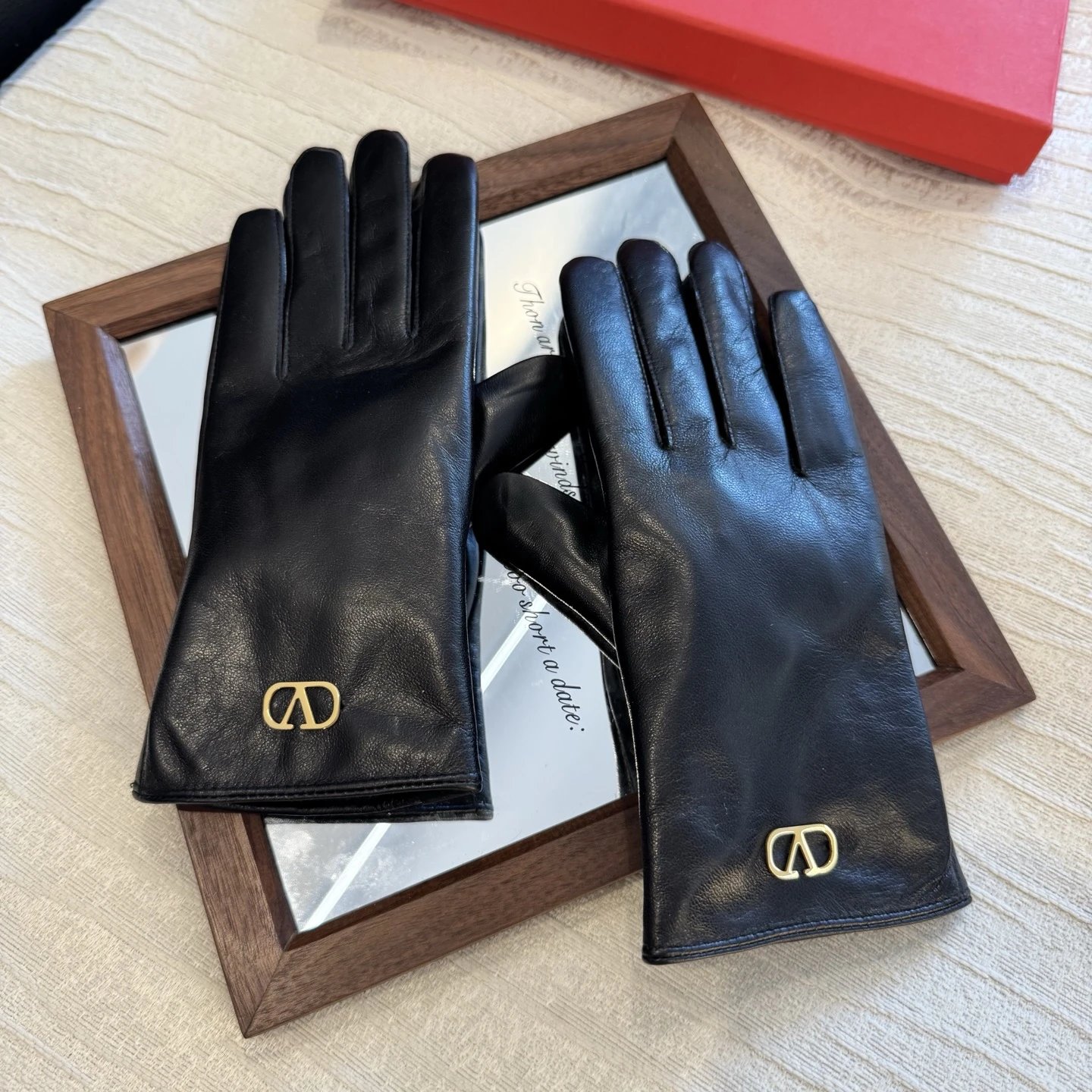 Valentino Lambskin Cashmere Gloves Ver.G — Photo 5