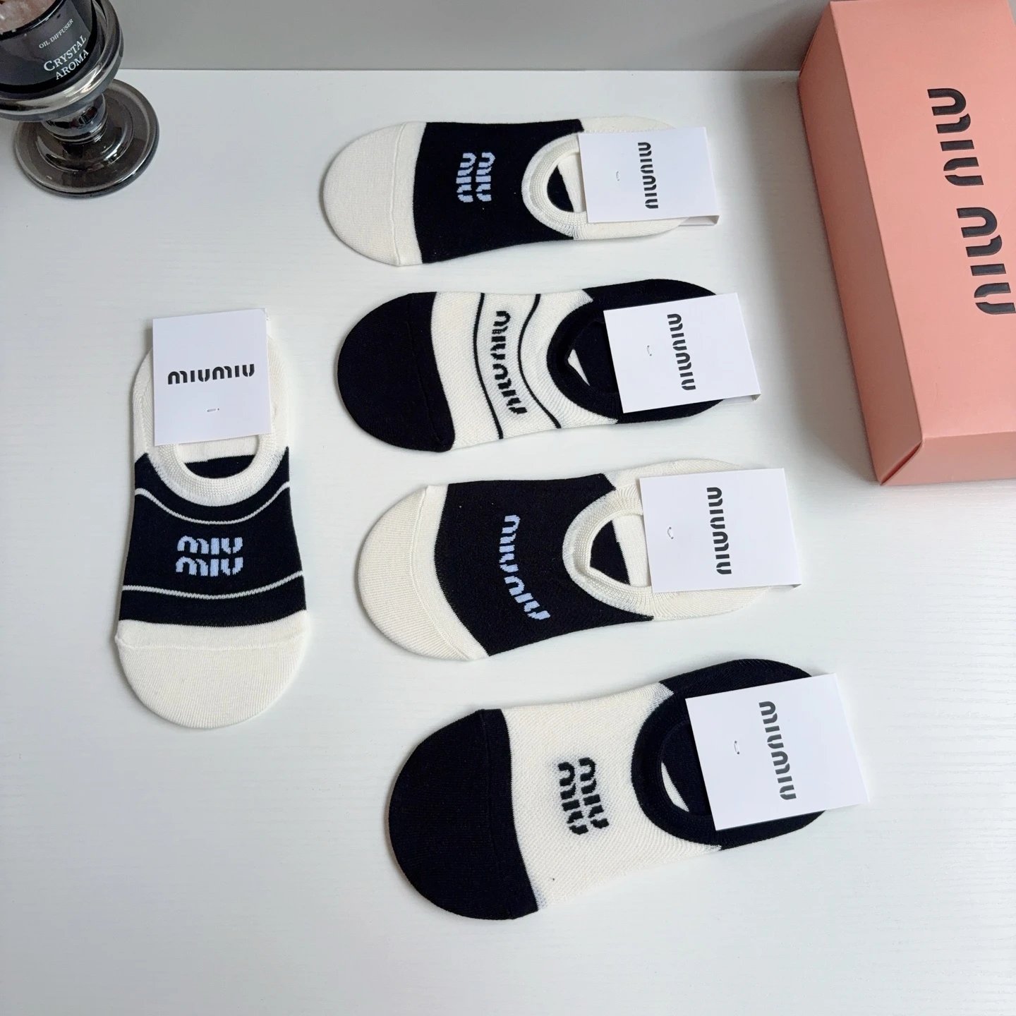 Miu Miu Cotton No-Show Socks — photo 6