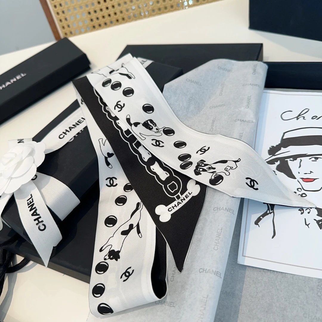 Chanel Silk Hair Ribbon Ver.I — Zdjęcie 5