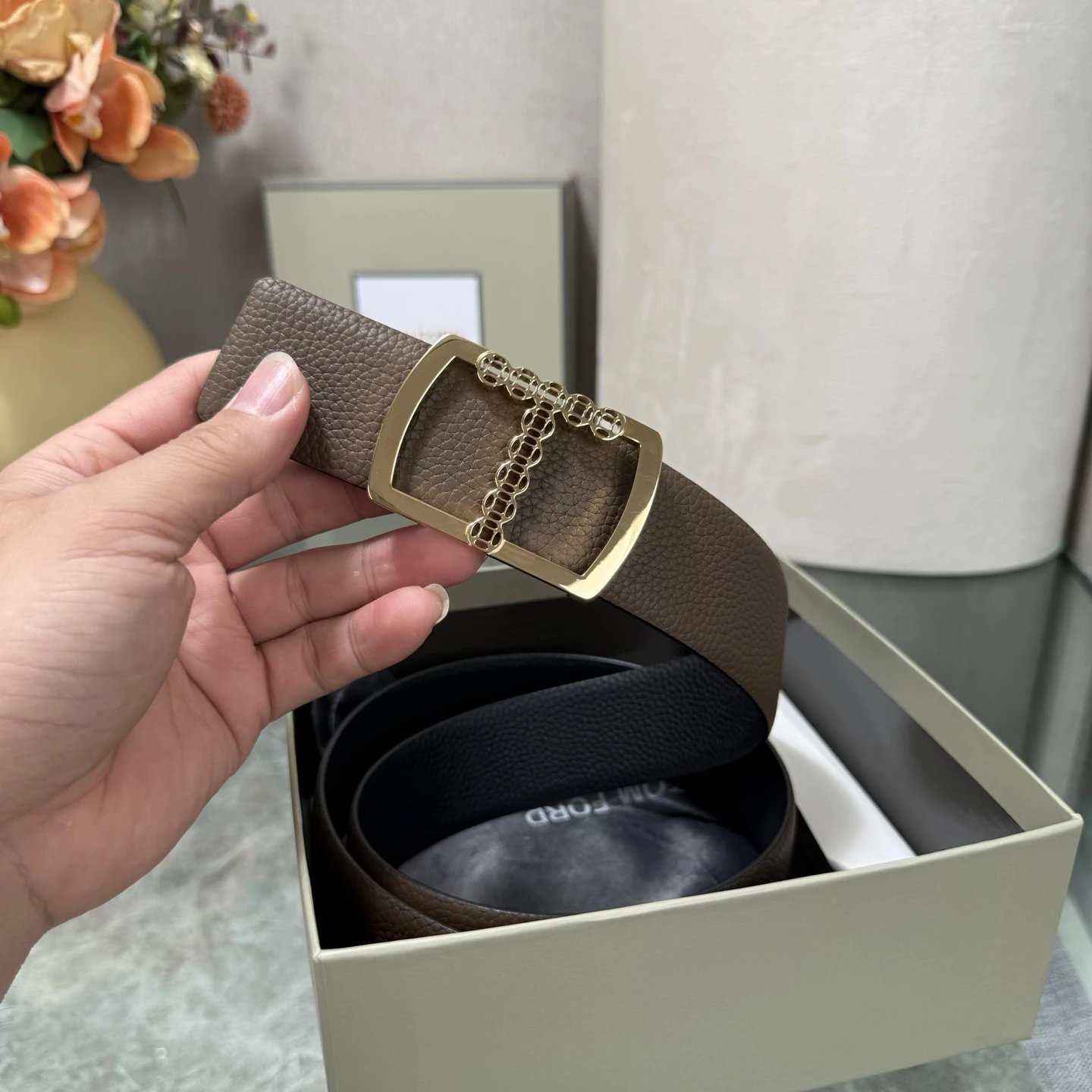 Tom Ford Leather Reversible Belt Ver.F — Zdjęcie 8