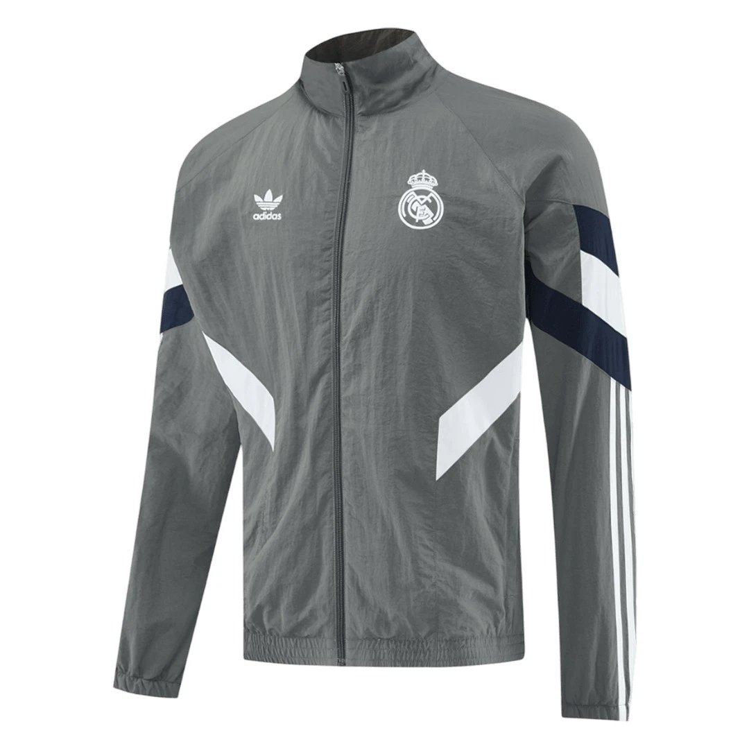 Real Madrid 2025 Windbreaker Jacket 26 Gray — QC