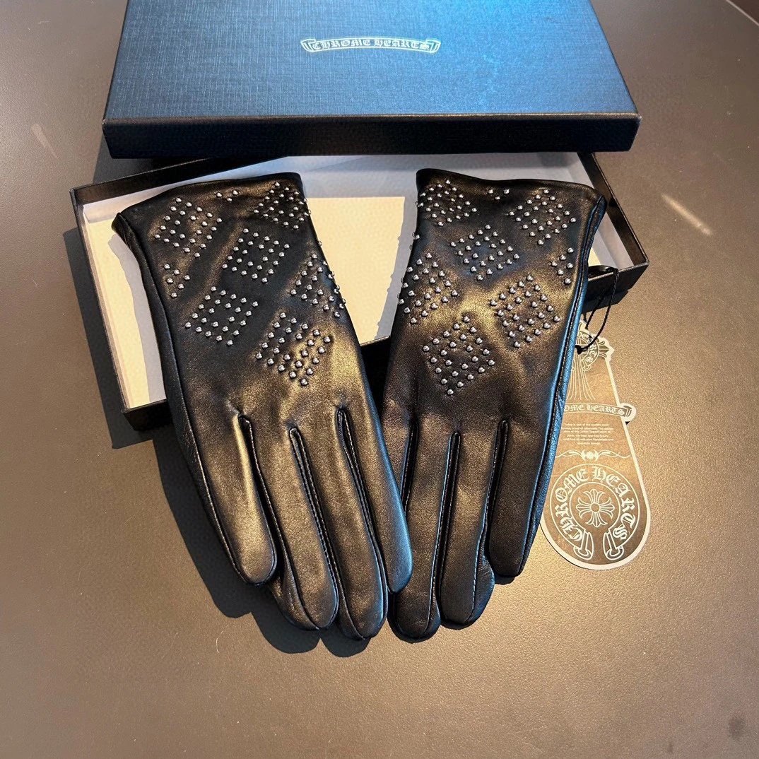 Chrome Hearts Lambskin Cashmere Gloves Ver.B — QC