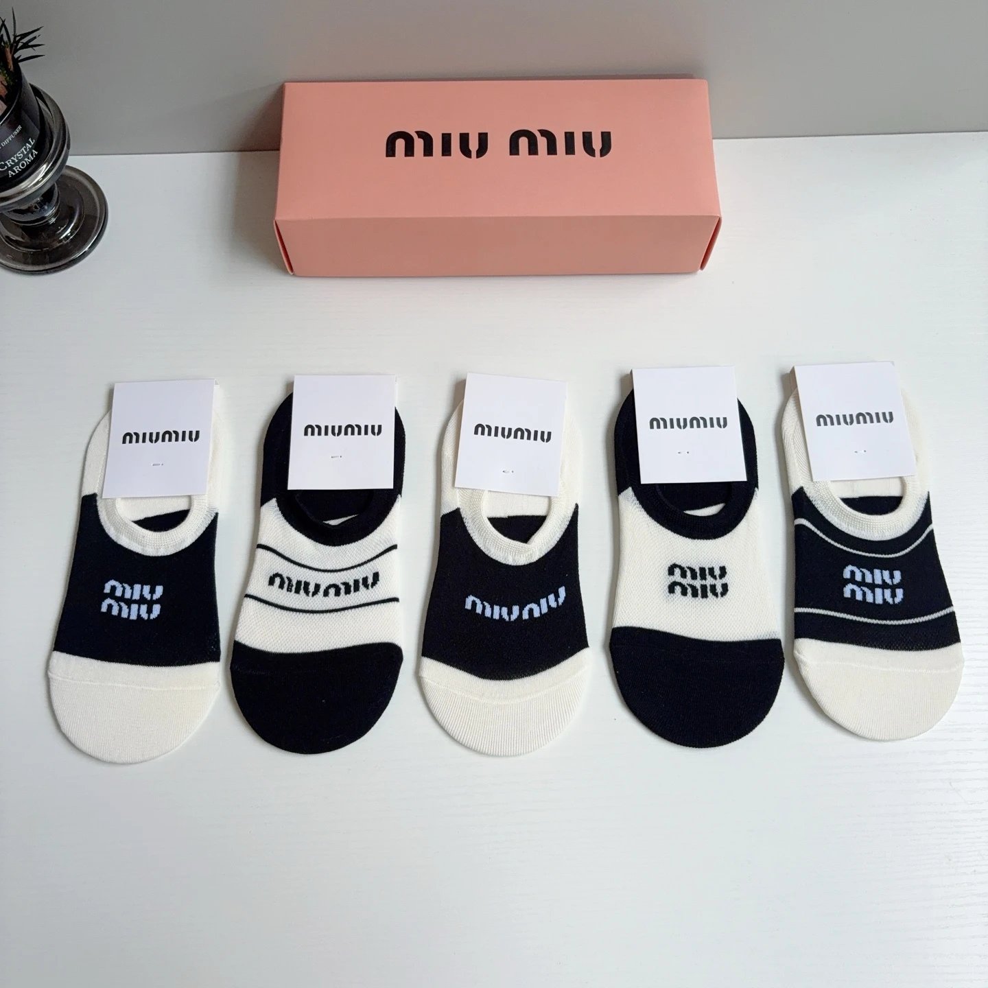 Miu Miu Cotton No-Show Socks — photo 2