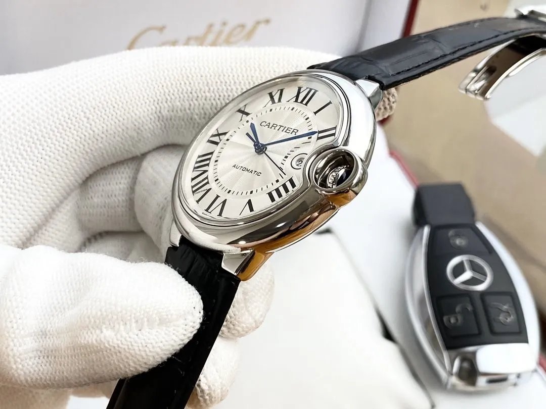 Cartier Ballon Bleu Leather Automatic Watch 42mm Ver.A — photo 6