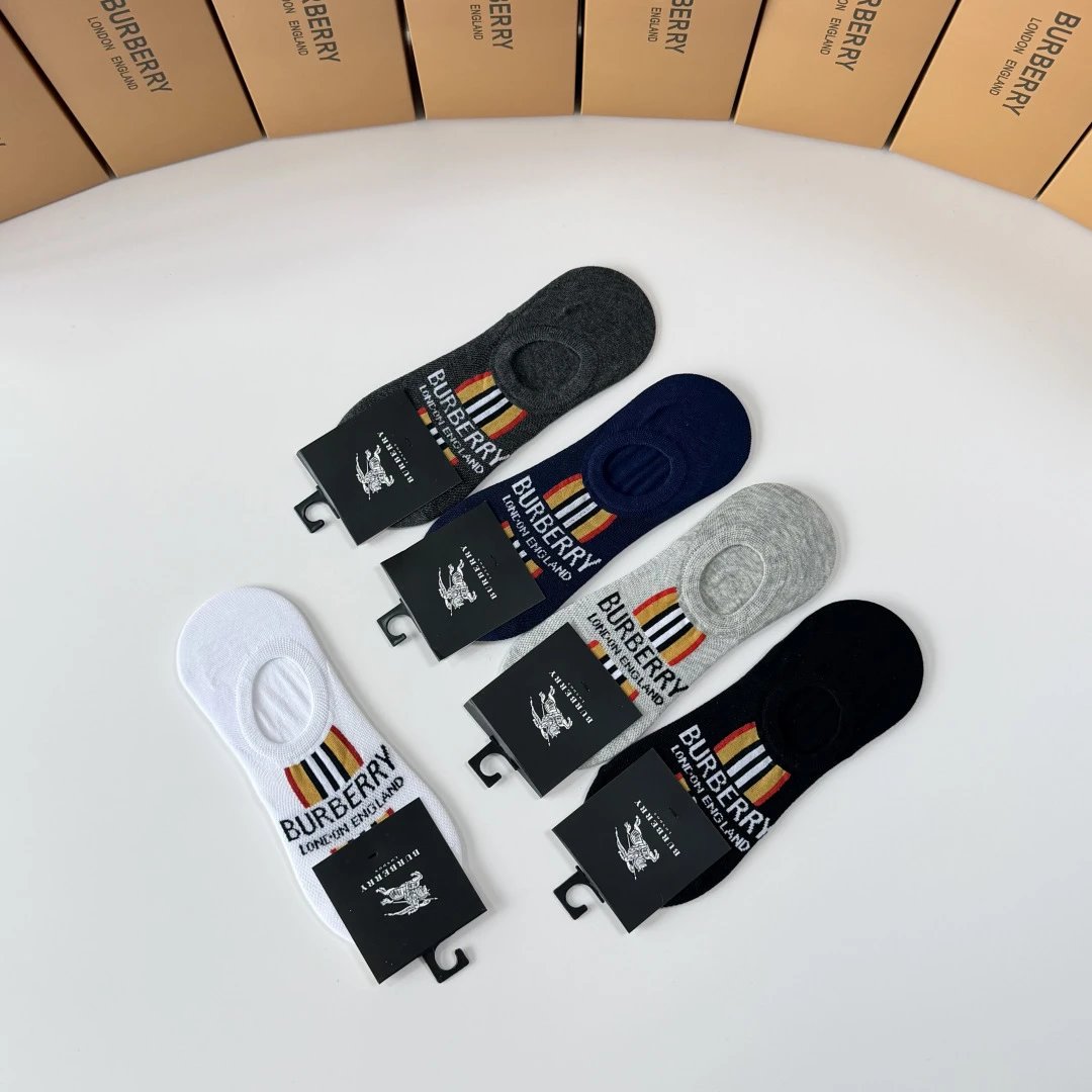 Burberry Classic No-Show Socks 5-Pair Box Ver.B — photo 5