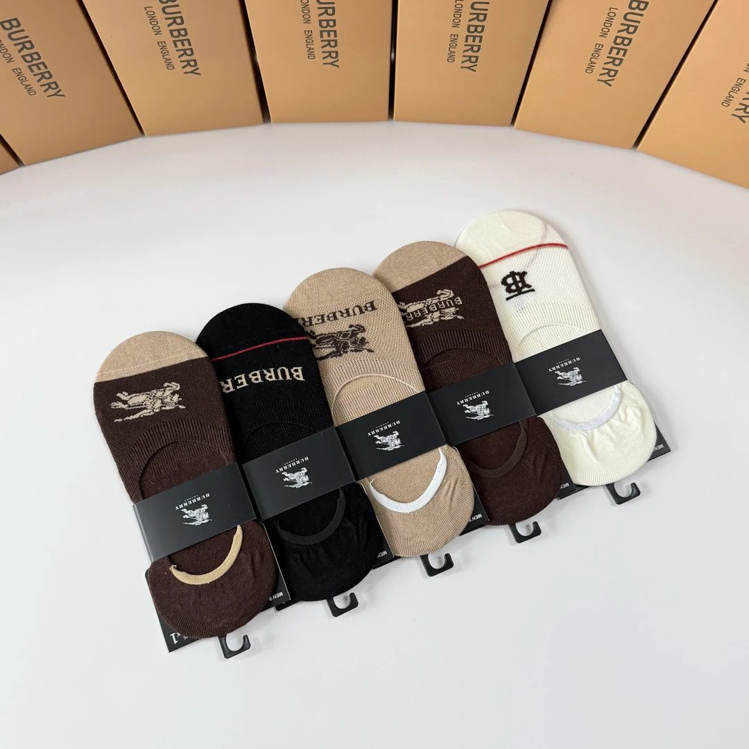 Burberry Classic No-Show Socks 5-Pair Box Ver.C — photo 8