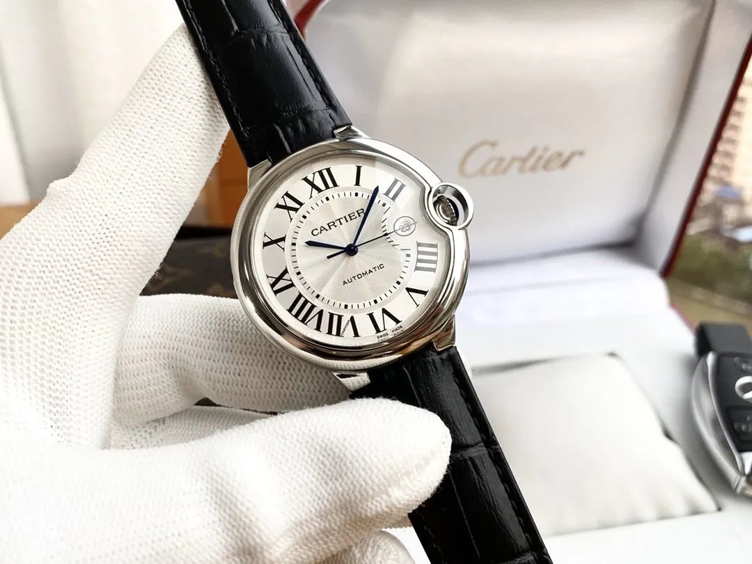 Cartier Ballon Bleu Leather Automatic Watch 42mm Ver.A — photo 4