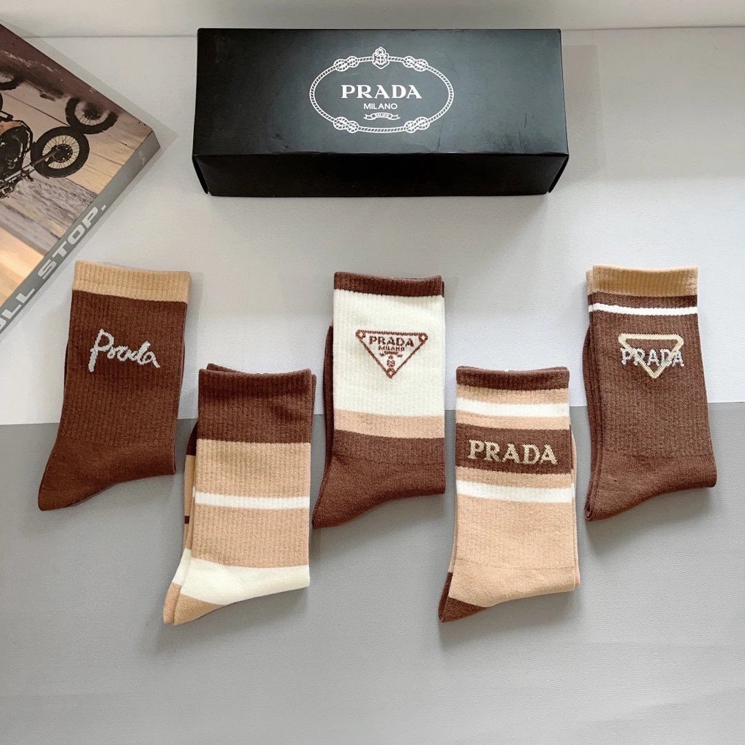 Prada Knee-High Cotton Socks — QC