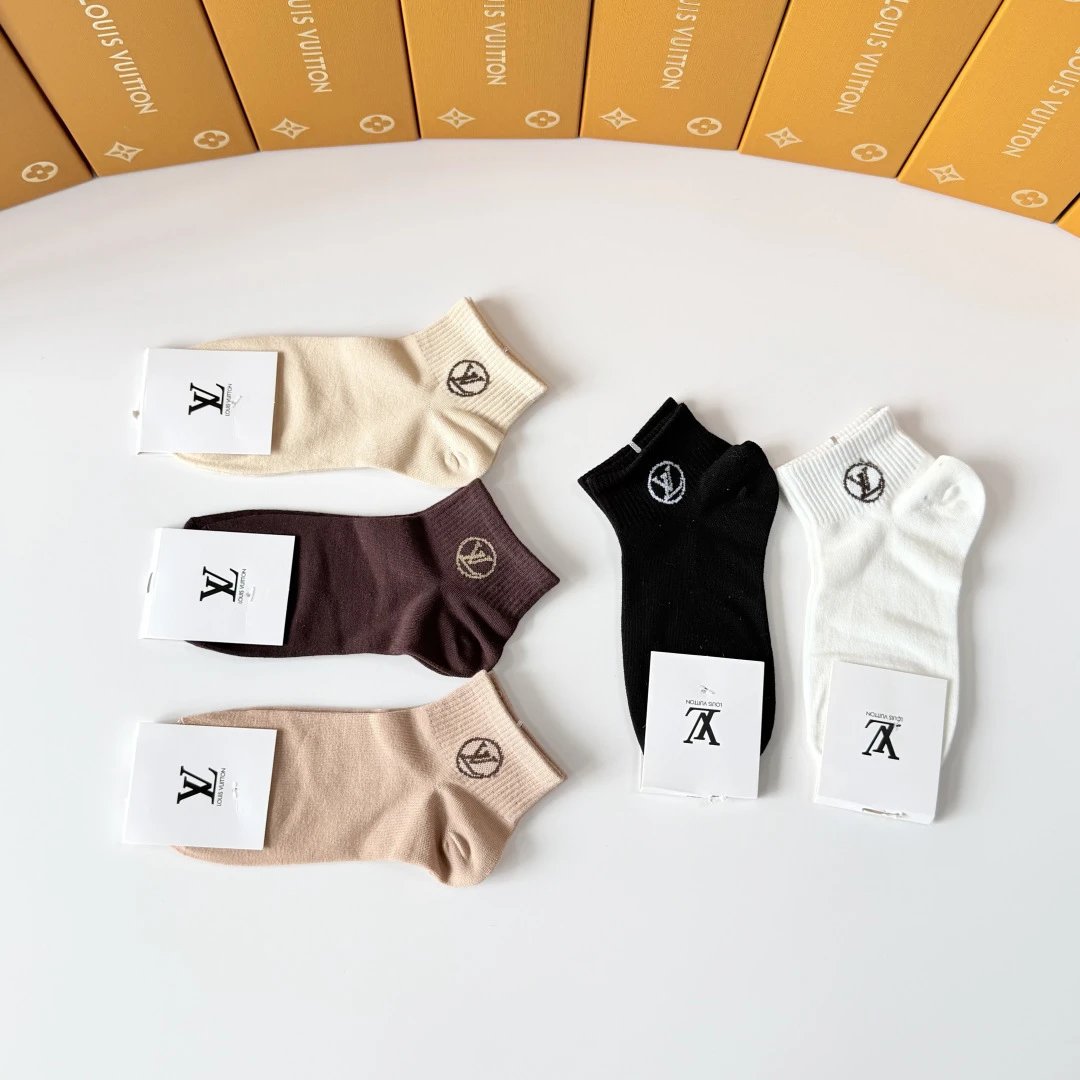 Louis Vuitton Quarter Socks 5-Pair Box Ver.A — photo 7