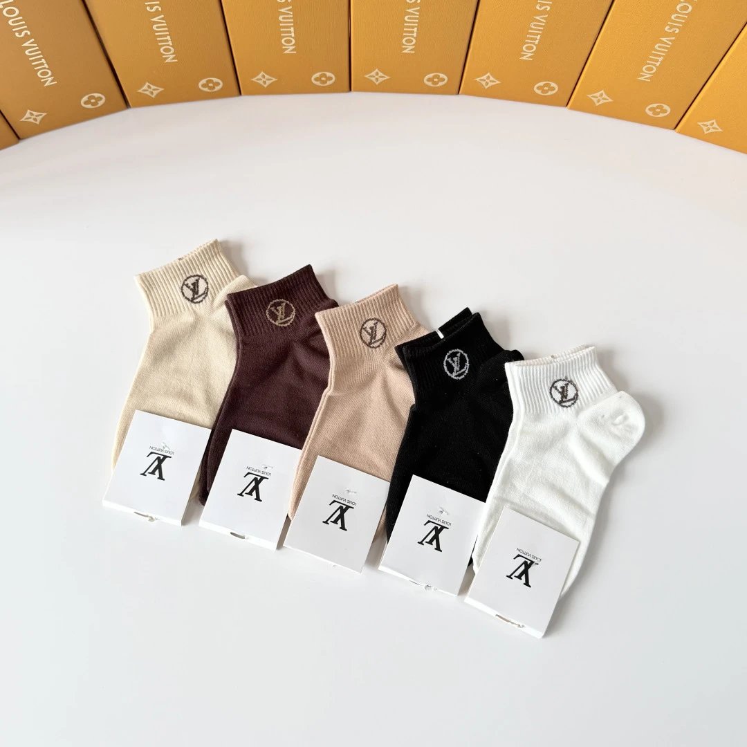 Louis Vuitton Quarter Socks 5-Pair Box Ver.A — photo 9