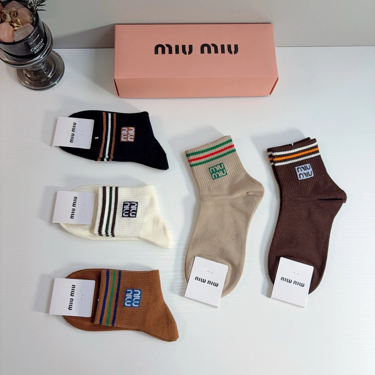 Miu Miu Crew Cotton Socks — Photo 5