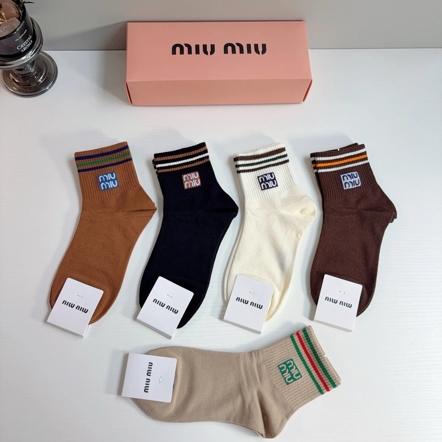 Miu Miu Crew Cotton Socks — Photo 8