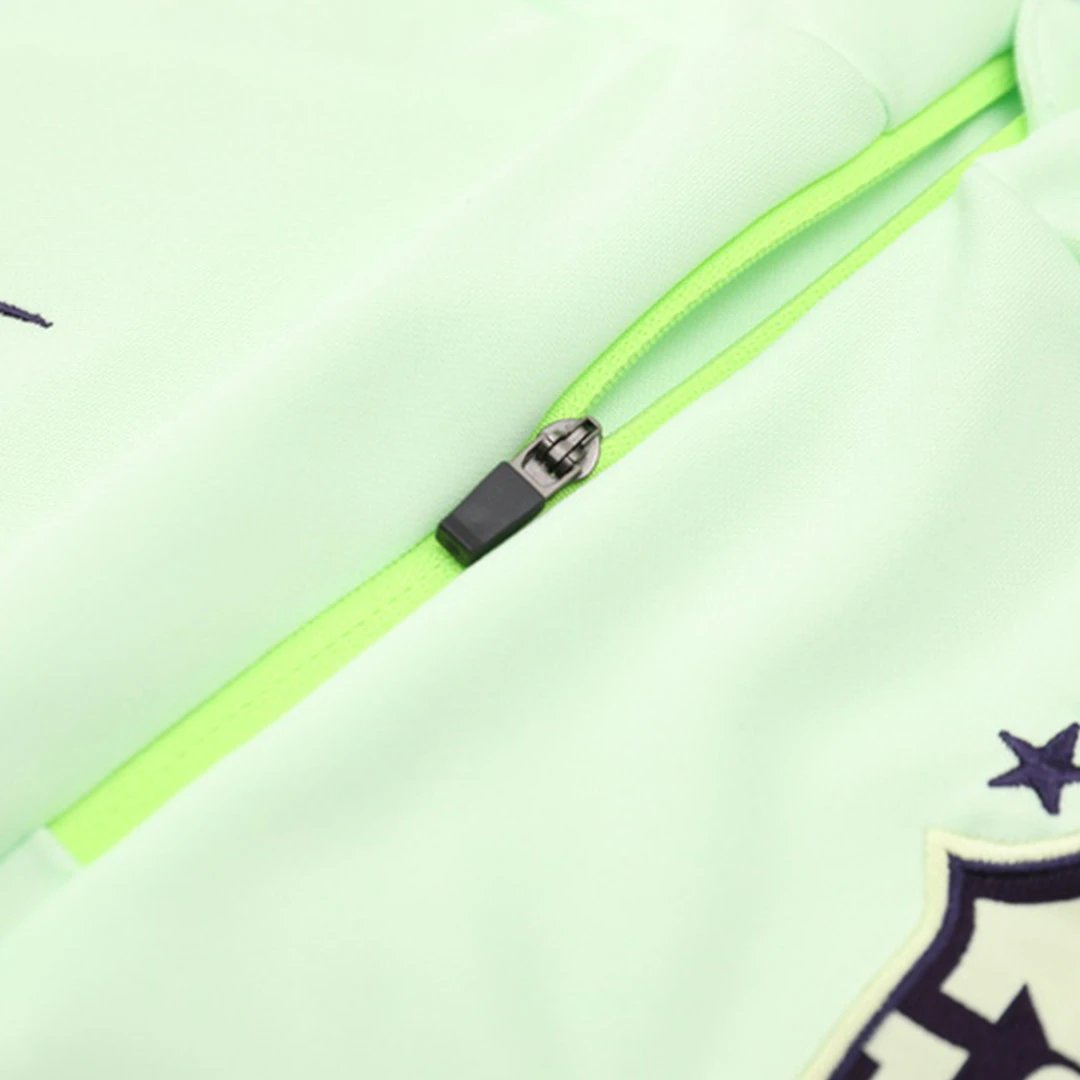 Brazil 1 4 Zip Tracksuit 2022 Kids Green — photo 7