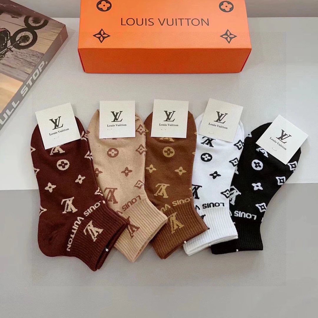 Louis Vuitton Crew Cotton Socks Ver.A — Zdjęcie 3