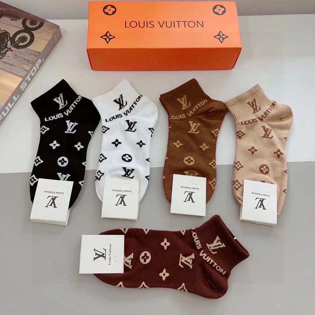 Louis Vuitton Crew Cotton Socks Ver.A — Zdjęcie 5