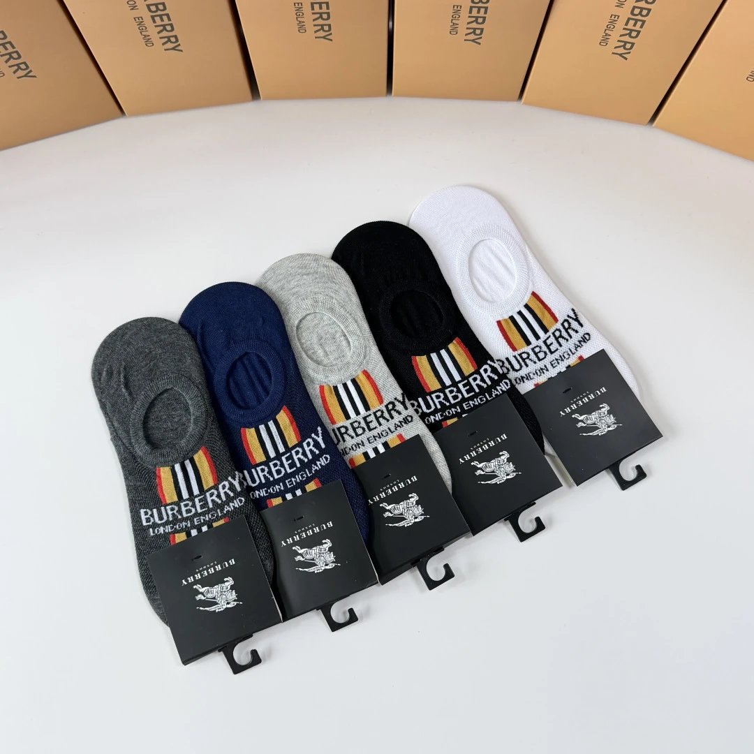 Burberry Classic No-Show Socks 5-Pair Box Ver.B — photo 9