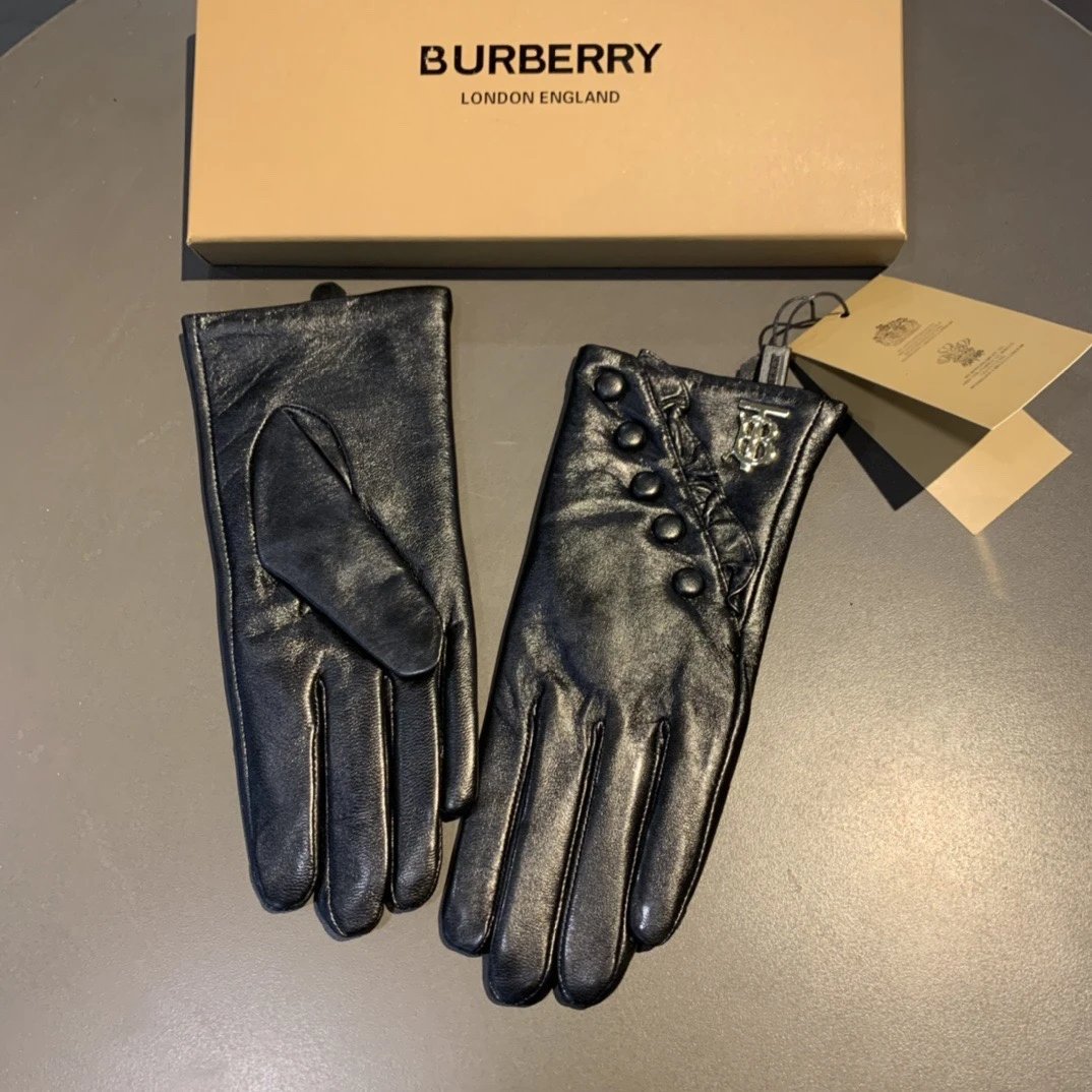 Burberry Lambskin Thermal Gloves Ver.D — QC