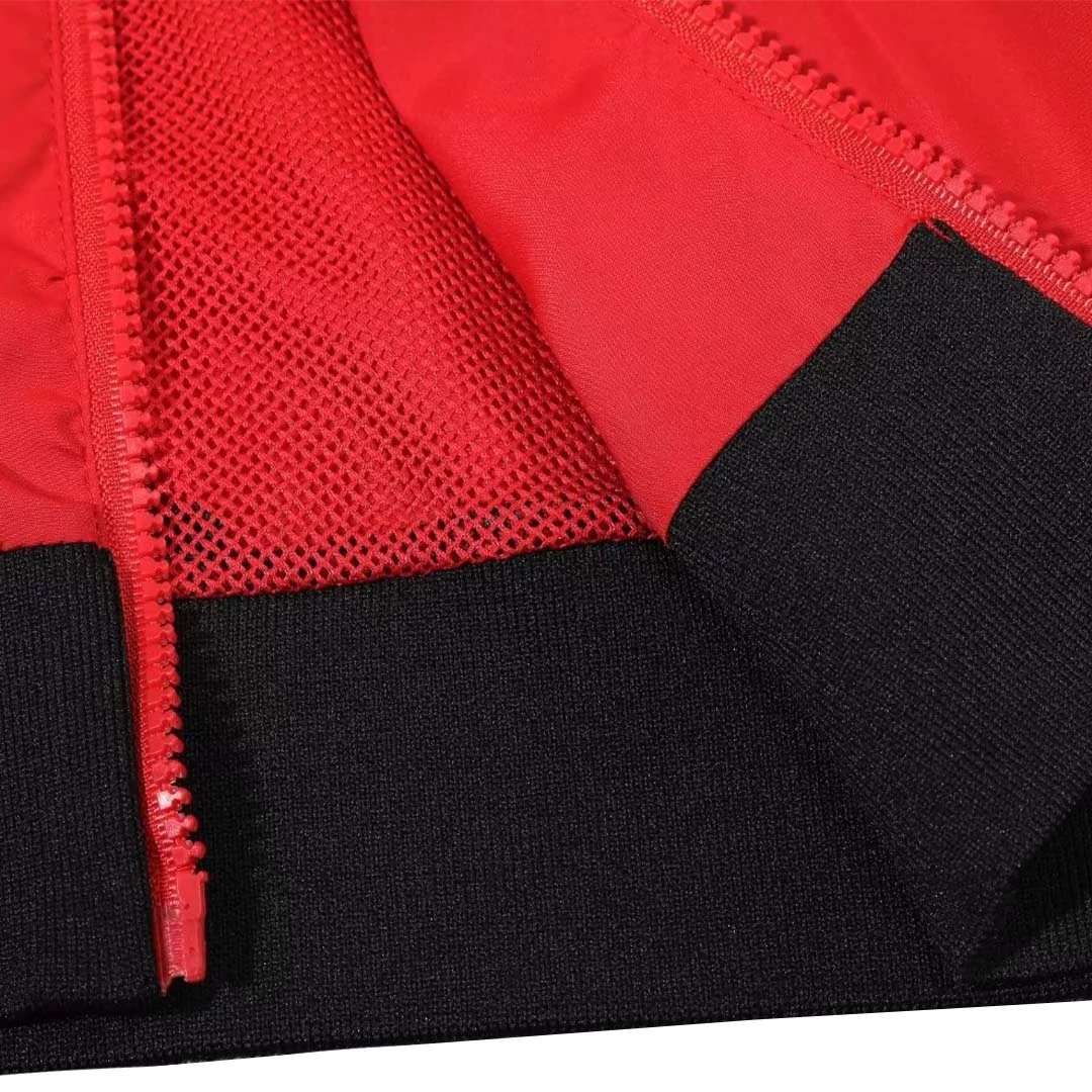 AC Milan Hoodie Windbreaker Jacket 2023 24 Black Red — photo 7