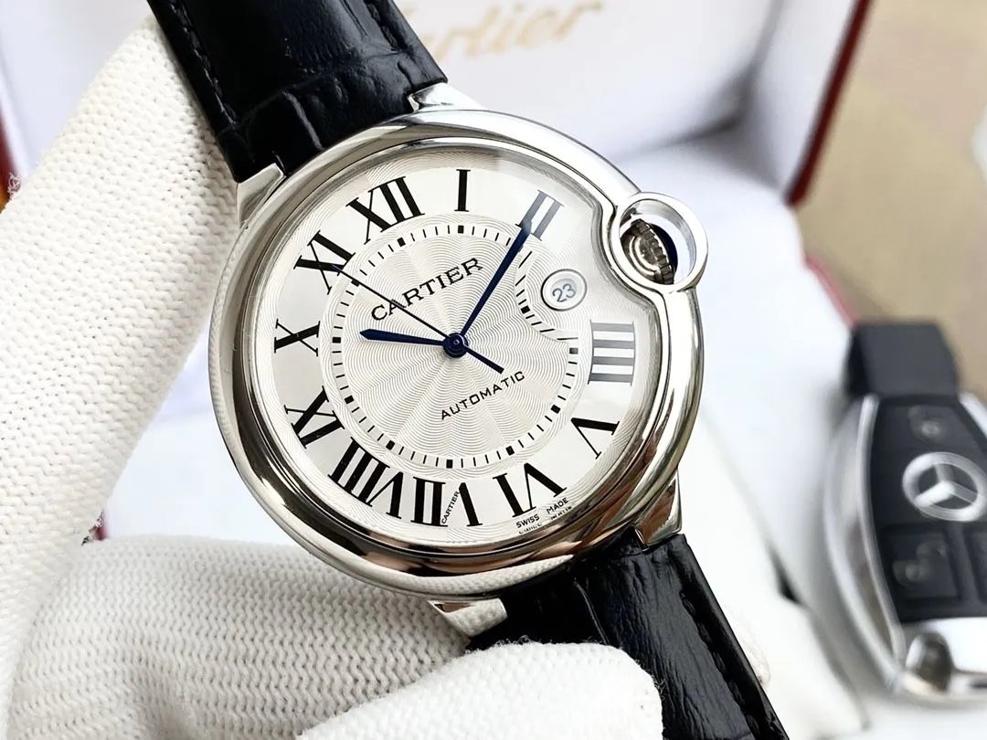 Cartier Ballon Bleu Leather Automatic Watch 42mm Ver.A — photo 2