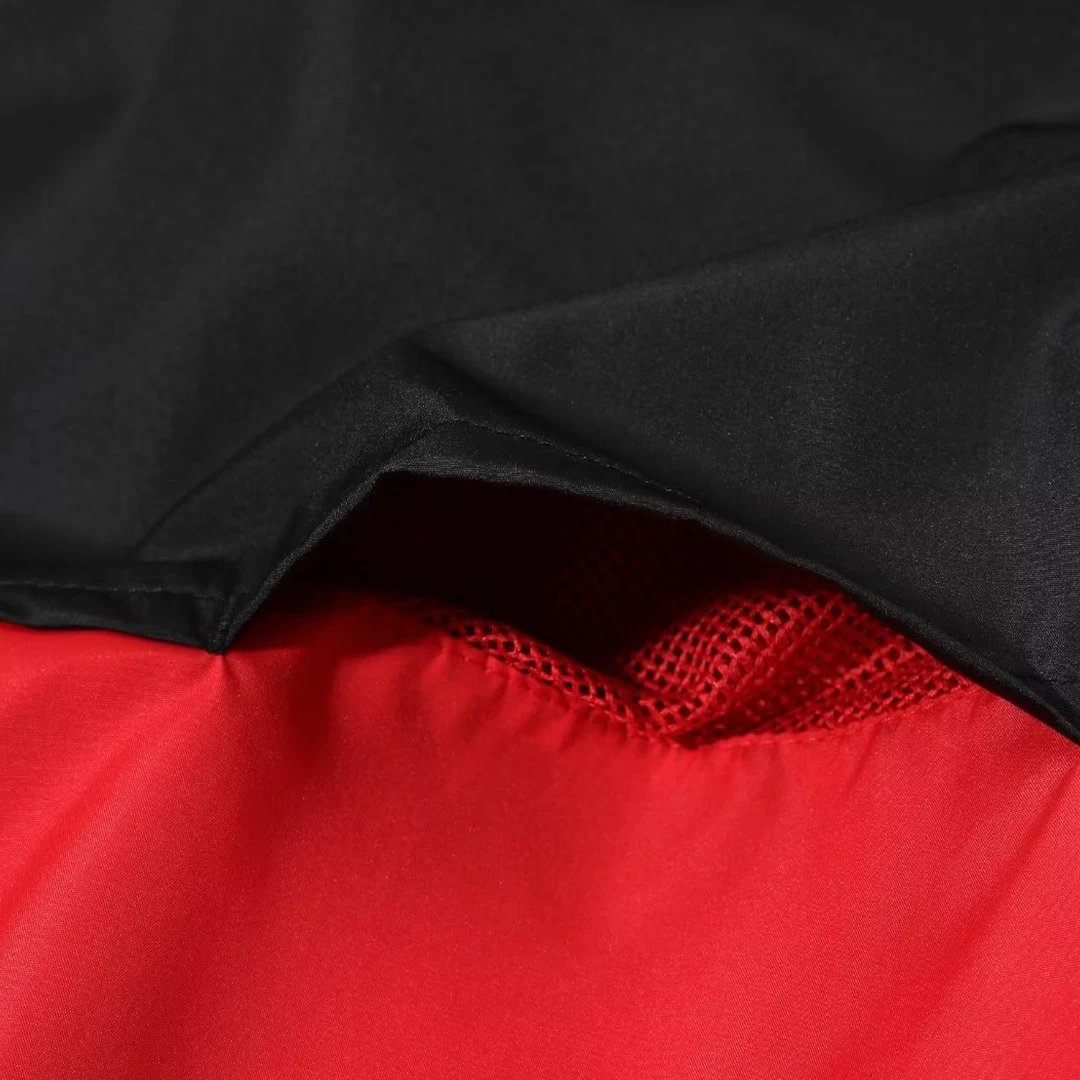 AC Milan Hoodie Windbreaker Jacket 2023 24 Black Red — photo 12