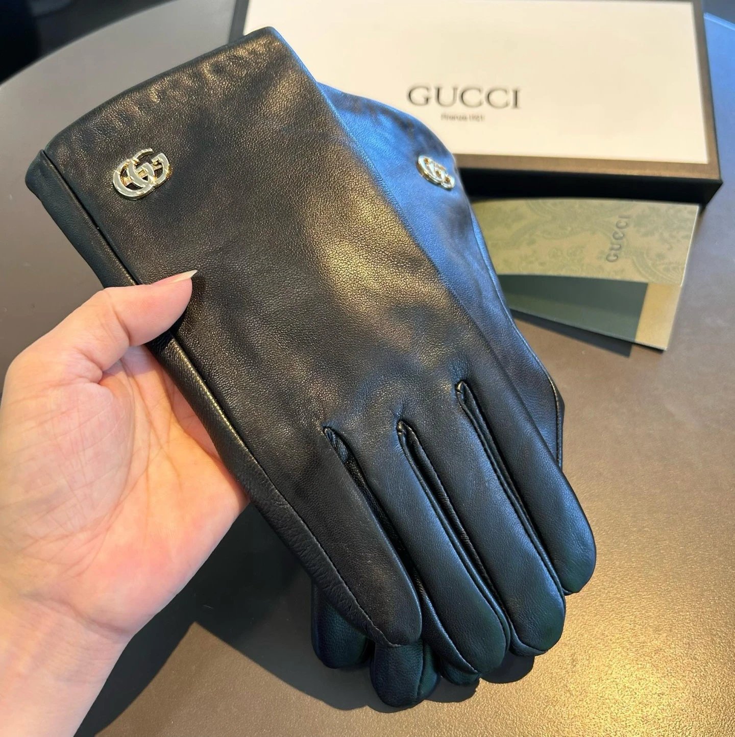 Gucci Lambskin Cashmere Gloves Ver.B — Photo 6