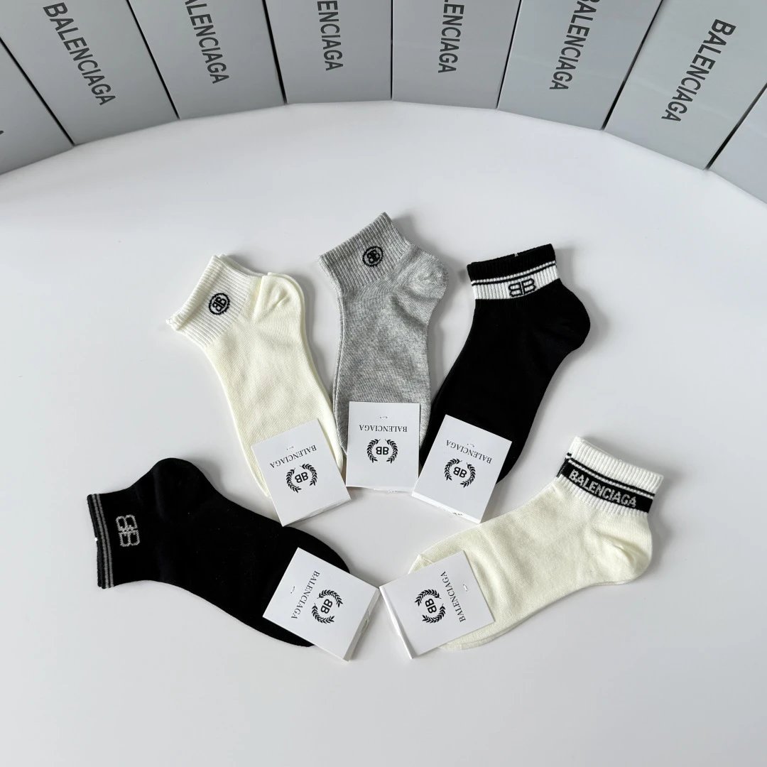 Balenciaga Quarter Socks 5-Pair Box Ver.B — Photo 3