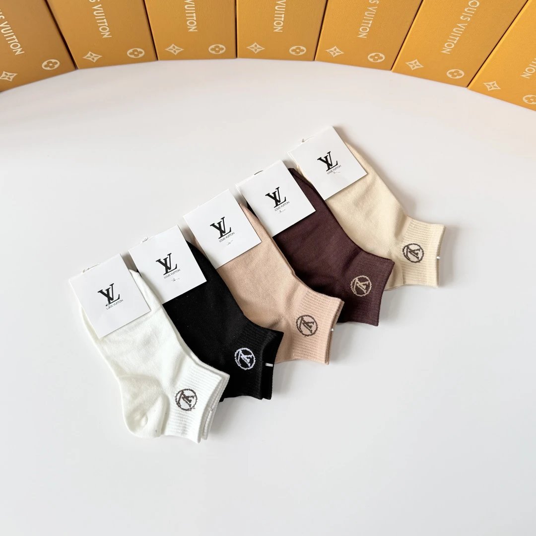 Louis Vuitton Quarter Socks 5-Pair Box Ver.A — photo 8