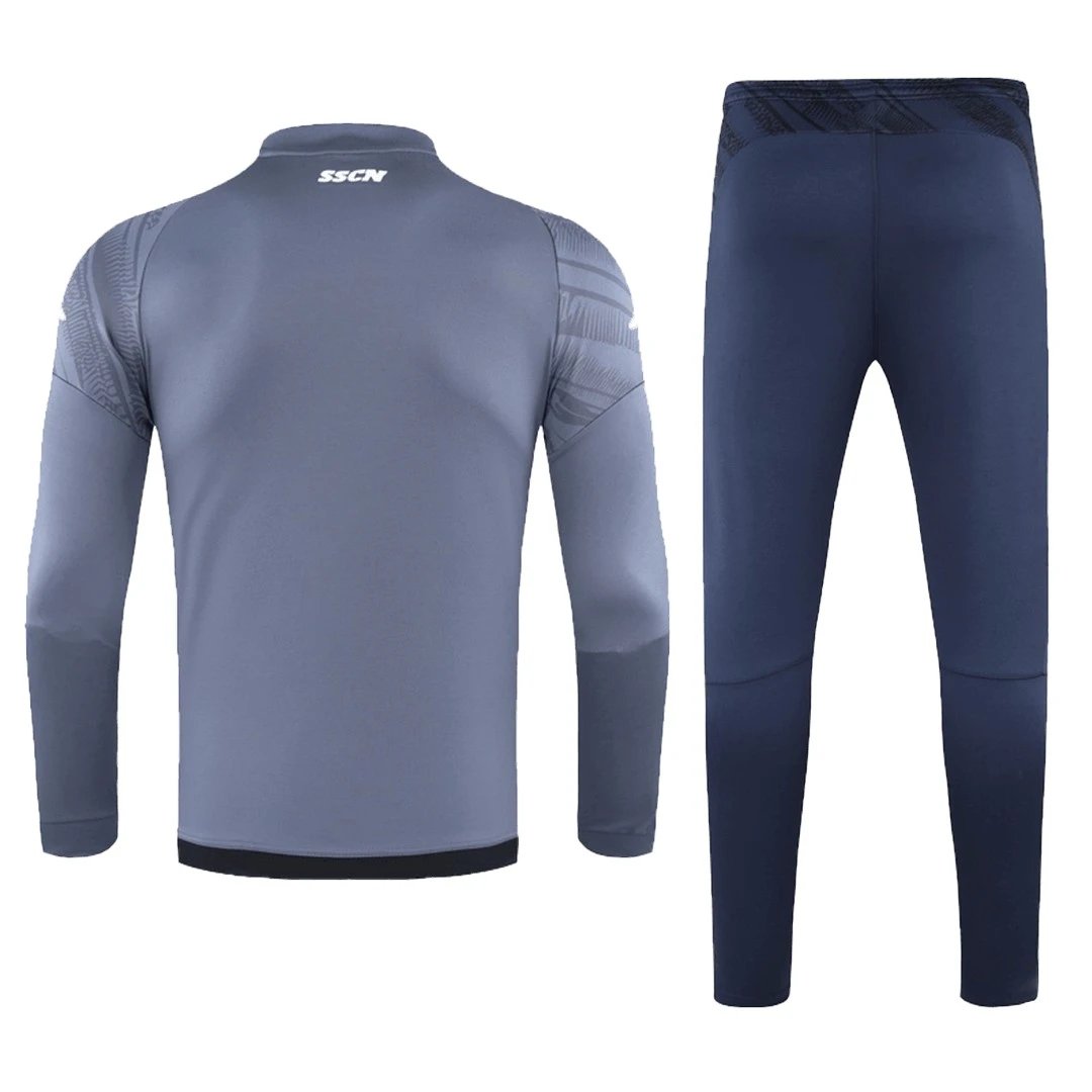 Napoli 2020 1 4 Zip Tracksuit 21 Gray — Photo 2