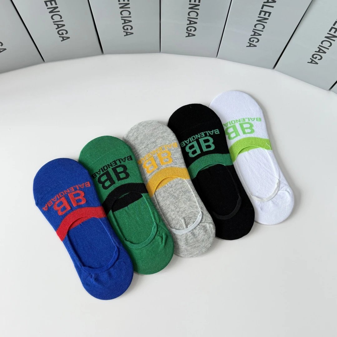 Balenciaga No-Show Socks 5-Pair Box Ver.A — photo 8