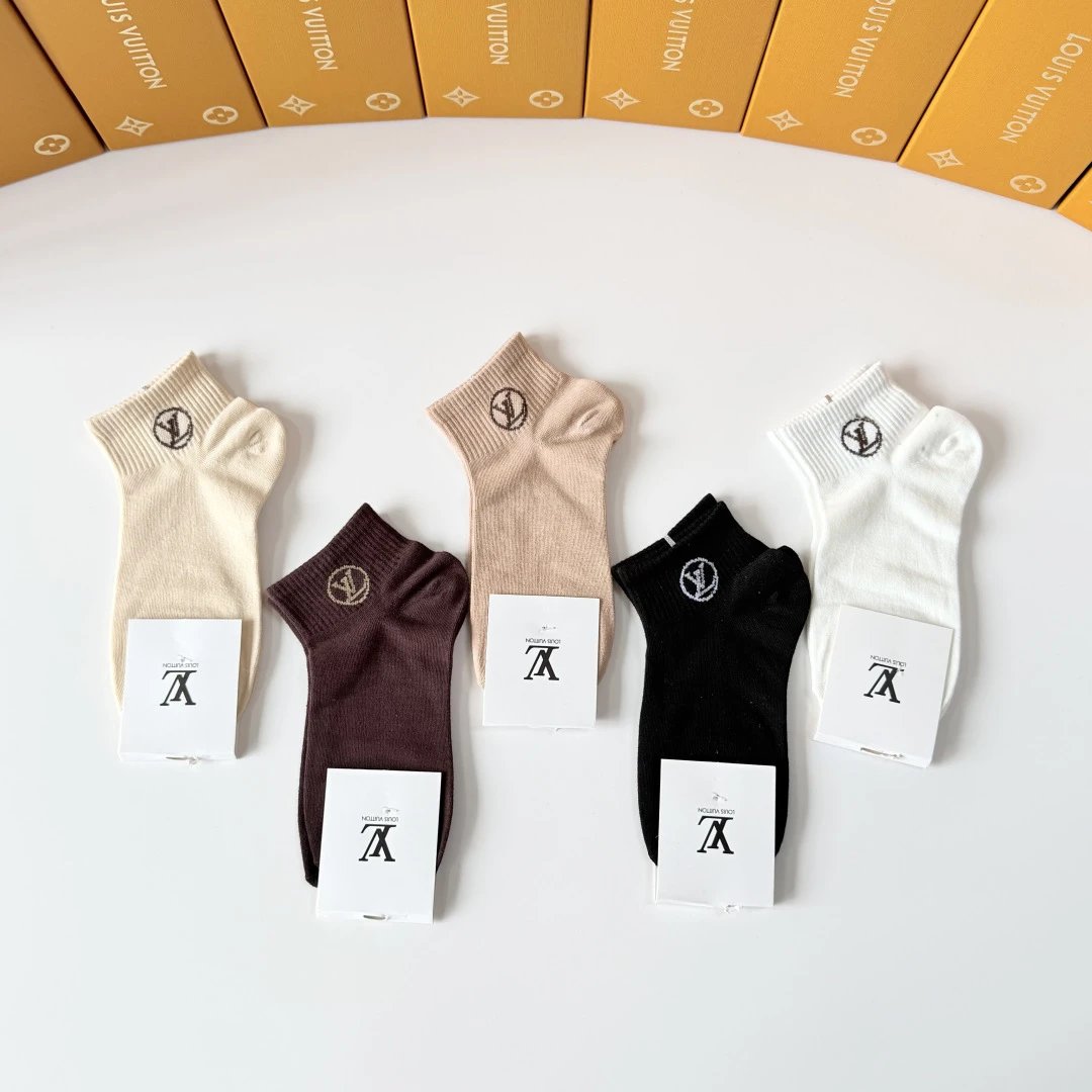 Louis Vuitton Quarter Socks 5-Pair Box Ver.A — photo 2